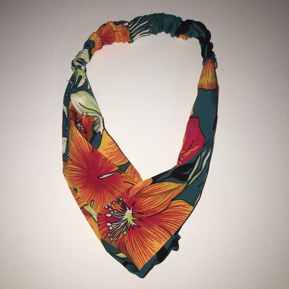 Cloth Hair Band Orange Flower
